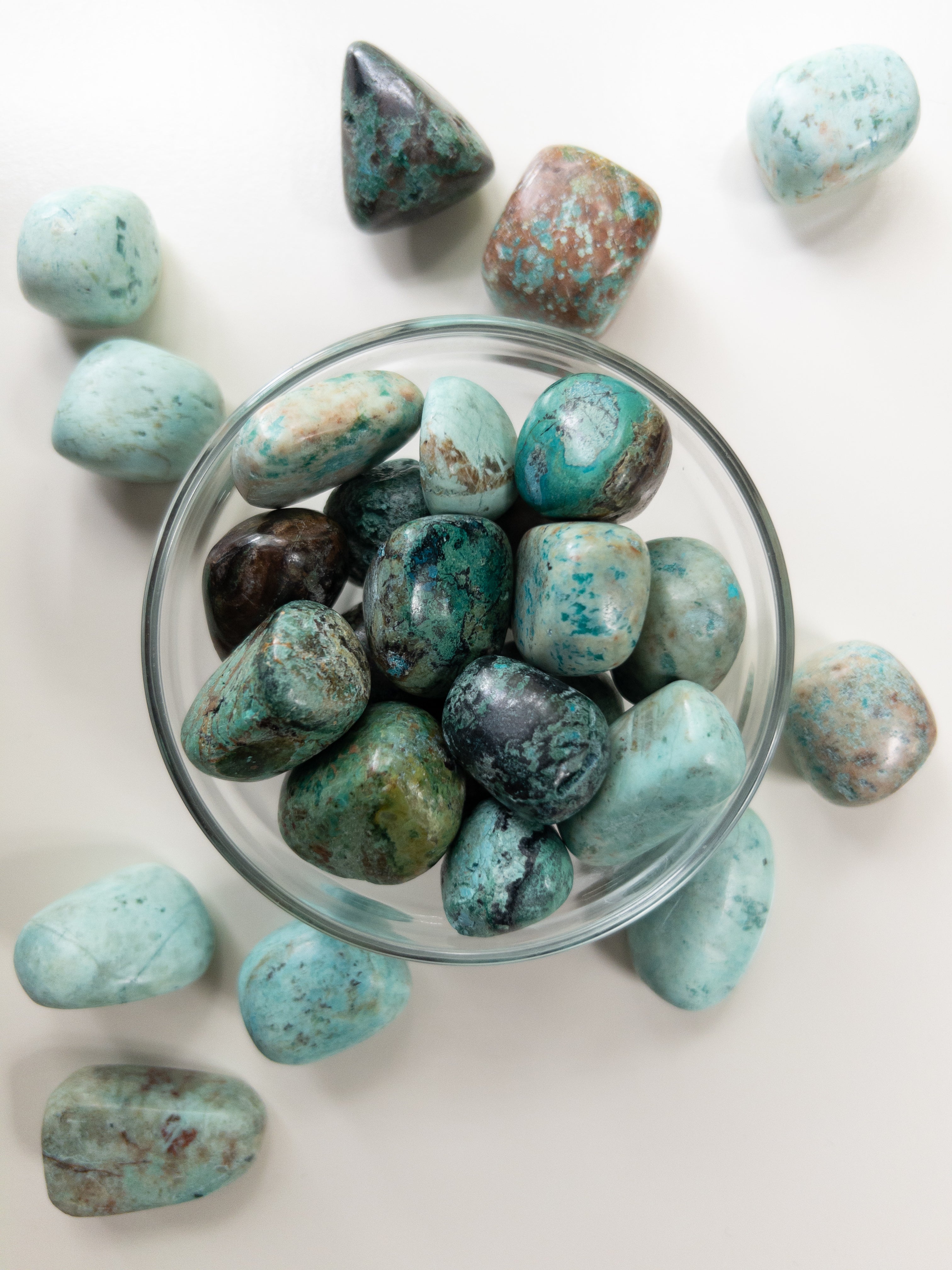Chrysocolla Tumbled Stones – Sorella