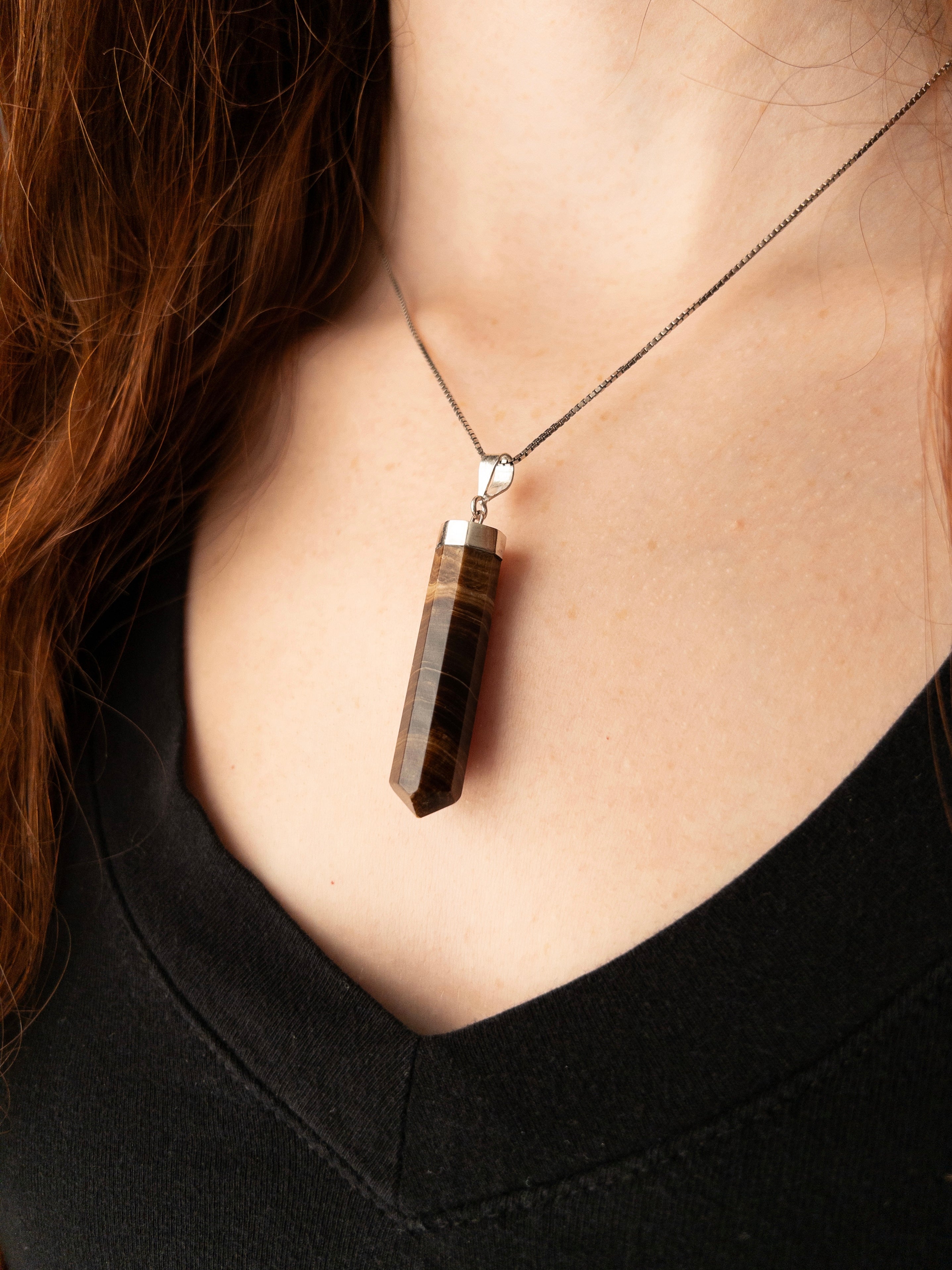 Chocolate Calcite Sterling Silver Pendants – Sorella