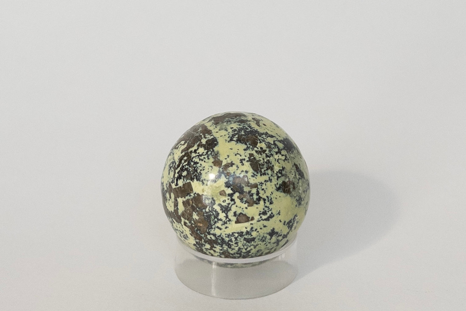 Serpentine with Pyrite Spheres
